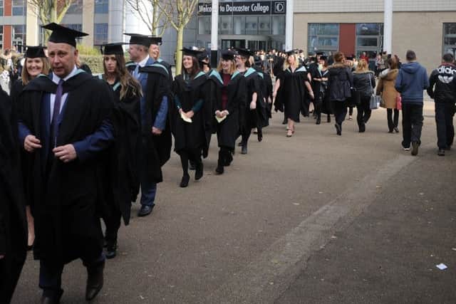 The precession for the Doncaster College graduation 2015. Picture: Andrew Roe