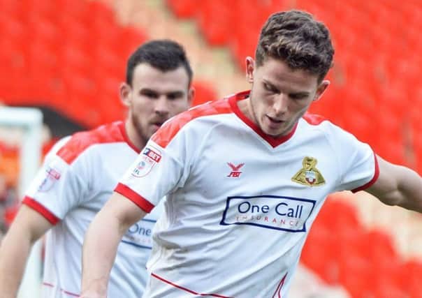 Jordan Houghton against Luton. Picture: Marie Caley