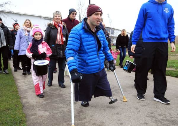 Ben Parkinson sponsored stroll around The Lakeside in Doncaster in support of Pilgrim Bandits charity. Picture: Chris Etchells