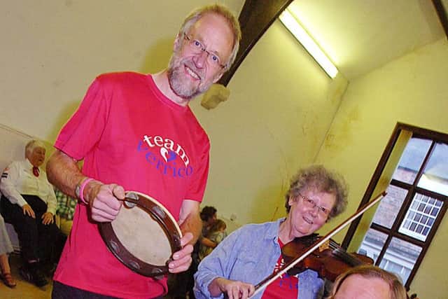 Dance tutor Peter Barnard, Katy Robinson and David Prebble from Lys St. Georges. at a previous Isle dance event.