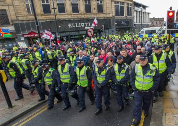 EDL March held in Rotherham, Saturday, February 25, 2017. Picture credit Charlotte Graham / Guzelian