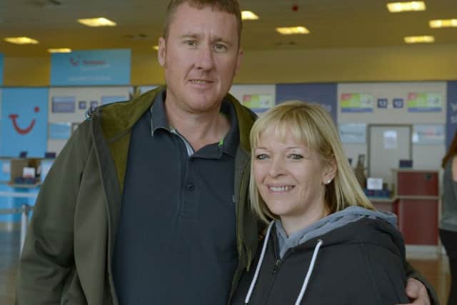 Doncaster Sheffield Airport passengers Shaun and Lindsay Pargin