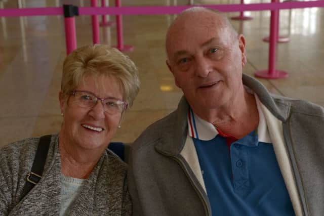 Doncaster Sheffield Airport passengers Roseline and Alan Johnson