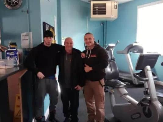 Francois Le -La-Gron, David Grubb and Isacc Glave at the gym.