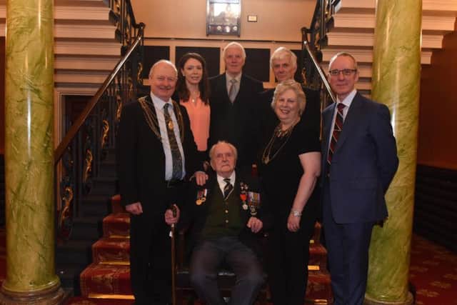 Lance Corporal Fred Adamson's family joined him at a civic reception in Doncaster