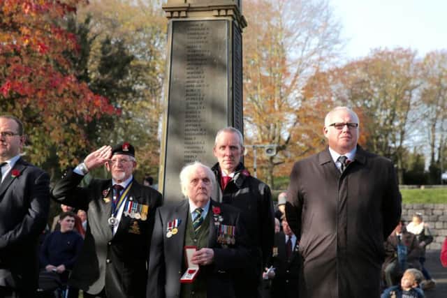 Lance Corporal Fred Adamson on Remembrance Day at Conisbrough