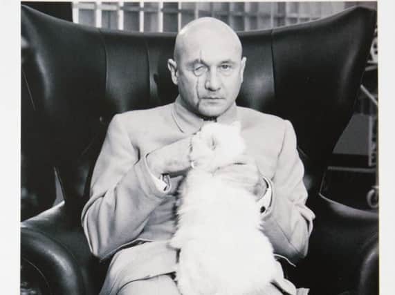 Blofeld with his cat in his G Plan chair in the 1967 film You Only Live Twice.