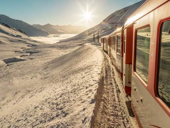 Snow tracks: Matterhorn Gotthard train at Grossboden near Andermatt (Photo: swiss-image.ch/Jan Geerk)