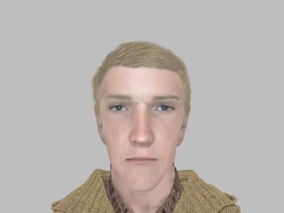 An e-fit picture of a suspect wanted in connection with a theft in Doncaster.
