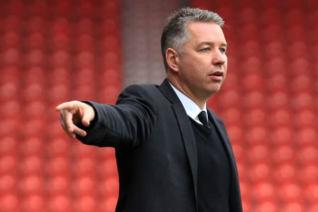 Darren Ferguson shouts instructiions to his  Doncaster Rovers players. Picture: Chris Etchells