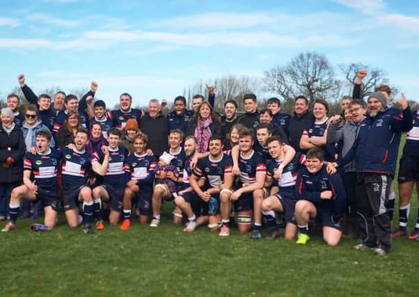 Knights' academy celebrate victory in the Northern Plate final.