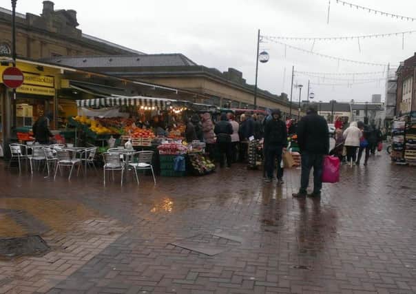 Doncaster market in the town centre