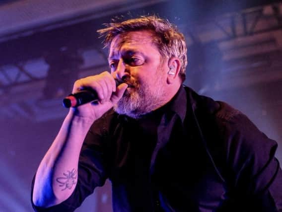 Elbow's Guy Garvey at Doncaster Dome. (Photo: Robin Burns).