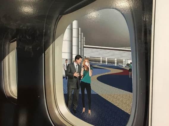 The airport poster using Nick Clegg's photo. (Photo: Garth Jennings).