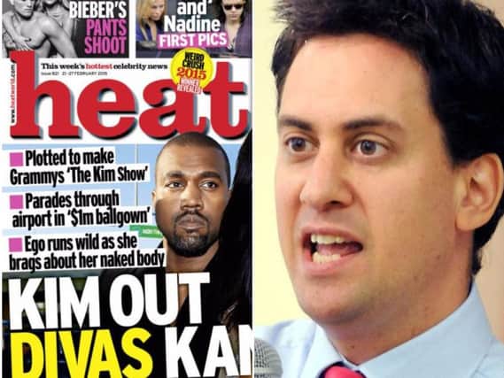 Ed Miliband announced he was taking charge of Heat magazine.