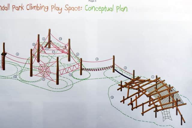 A 3D Visualisation of the new Play Area to be built at Sandall Park (not to Scale).