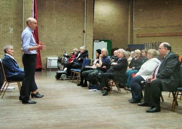 John Healey MP addresses constituents in Wath-upon-Dearne