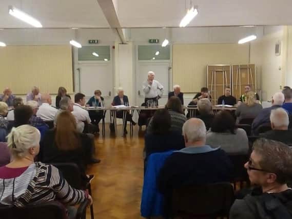 The public meeting in Edlington.