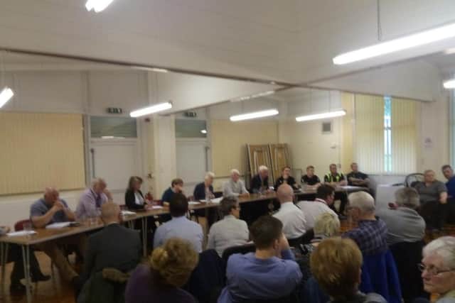The public meeting in Edlington.