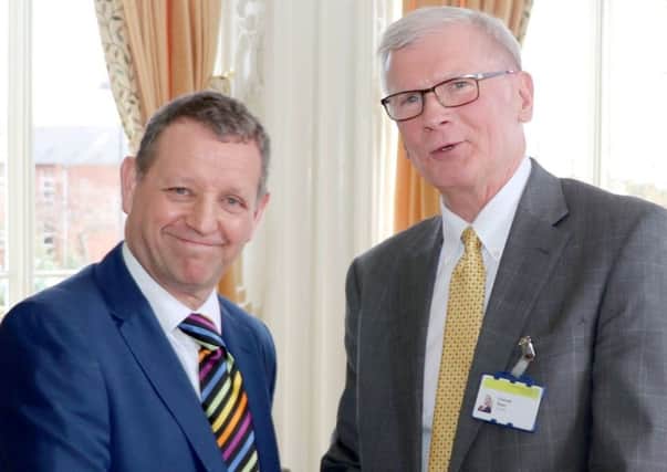 Paul Wilkin (left) is pictured with RDaSH Chairman Lawson Pater