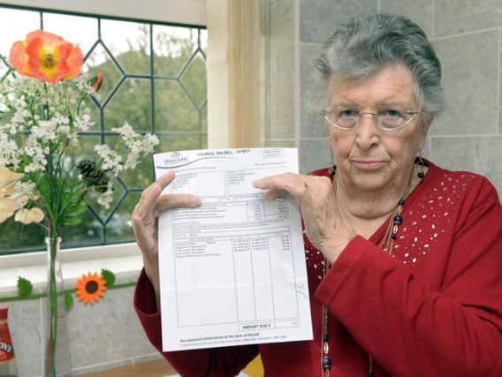 Sylvia Randles with her bill