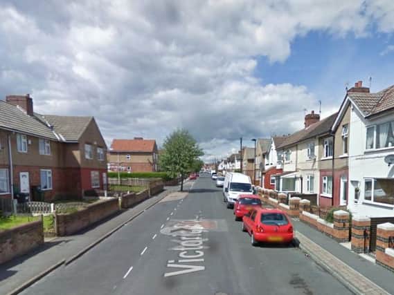 A burning bin damaged a gas supply line at a house in Victoria Road, Edlington this morning. Pic: Google