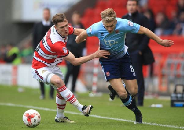 Joe Wright pictured in action against Blackpool.