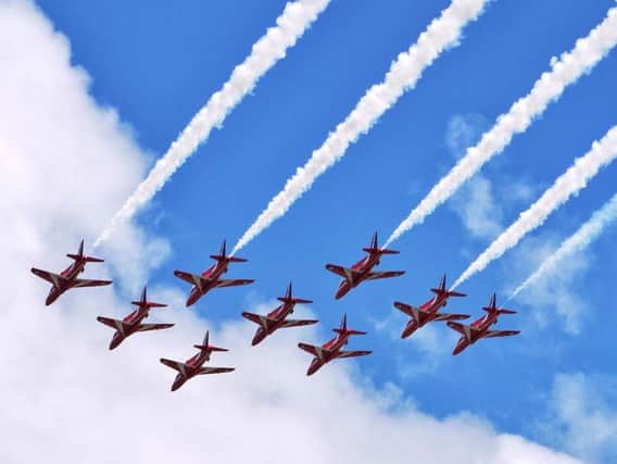 The Red Arrows are heading to Doncaster tomorrow.