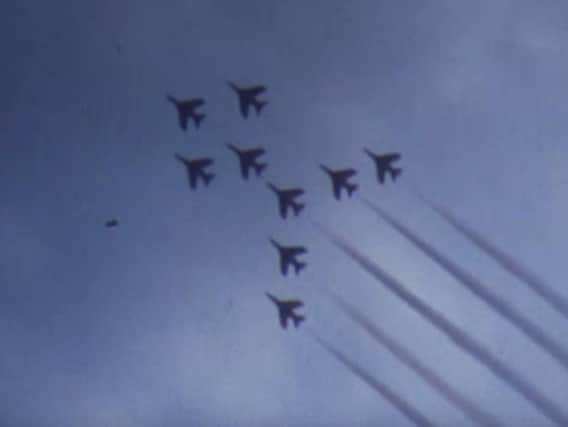 The Red Arrows at Finningley in 1977. (Photo: YouTube).