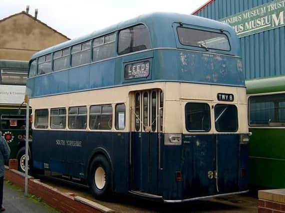 Mr Stapleton's old bus will take centre stage at his funeral today. (Photo: Dewsbury Bus Museum).
