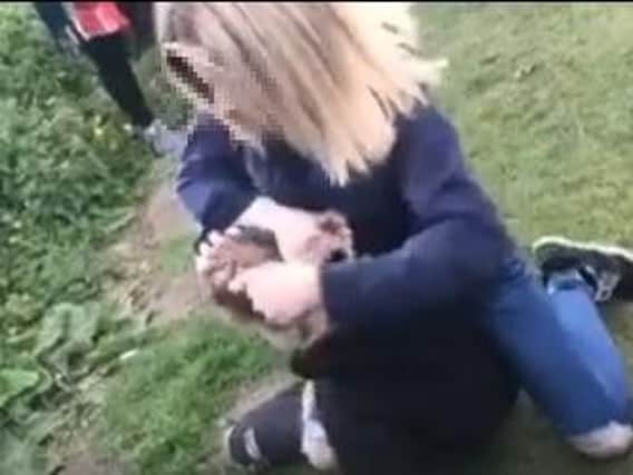 Footage of the fight in Doncaster