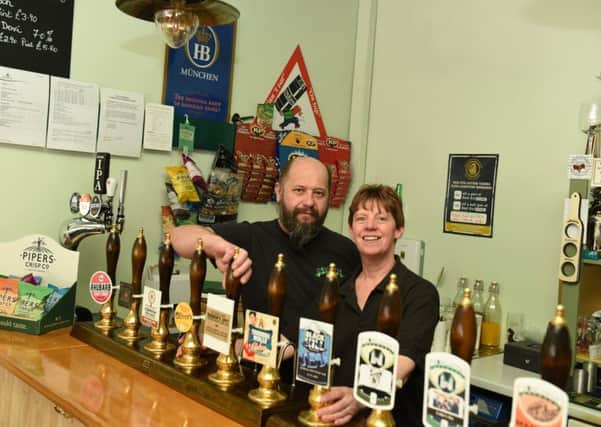 Ian and Alison Blaylock at Doncaster Brewery