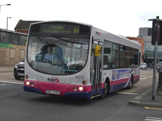 A Doncaster bus service has been cancelled this afternoon, after vandals targeted a bus while it was in operation.
