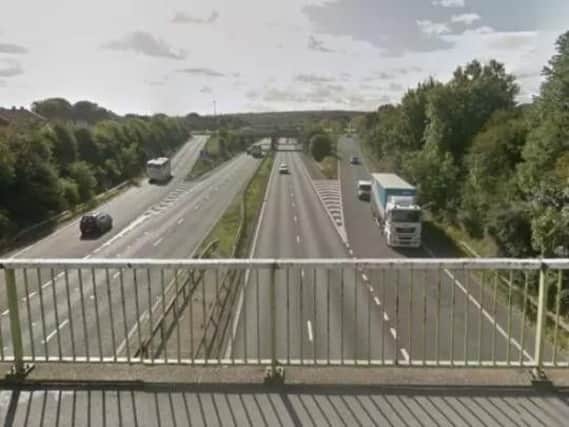 The bridge over the A1M motorway in Doncaster. Picture: Google
