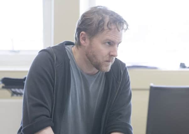 Samuel West (Brutus) in rehearsals for Julius Caesar at the Crucible. Picruee: Joihan Persson