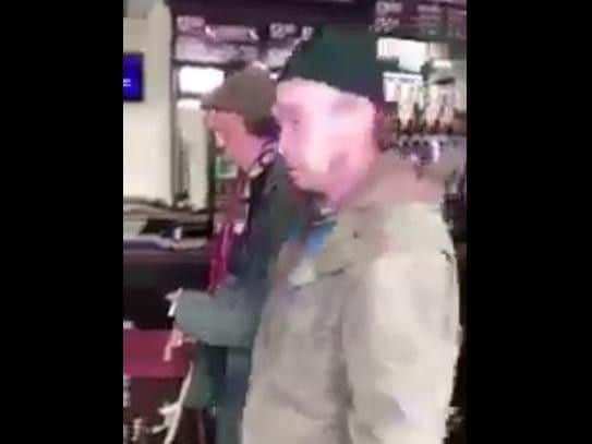 A clip from the Coach and Horses karaoke night video. (Photo: Twitter).