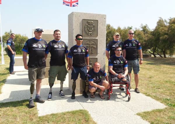 Ben Parkinson at the Operation Frankton memorial in France
