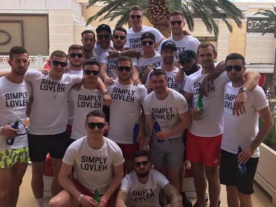 Sheffield United squad in Las Vegas - credit Twitter: @BillySharp10