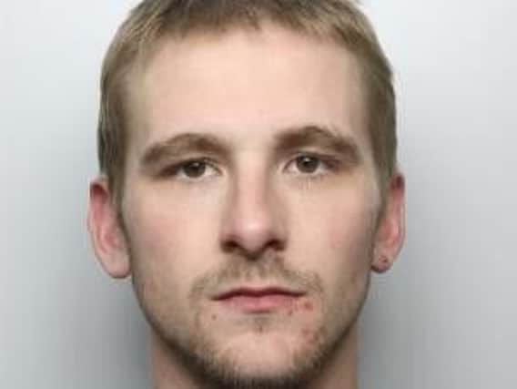 Thomas Hutchinson, 26, was jailed for 18 months today