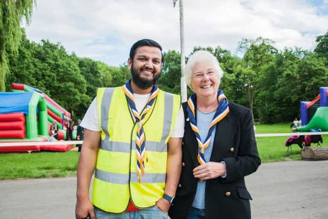 Syed Miah and Doncaster mayor Ros Jones at the Iftar Under the Stars, Doncaster