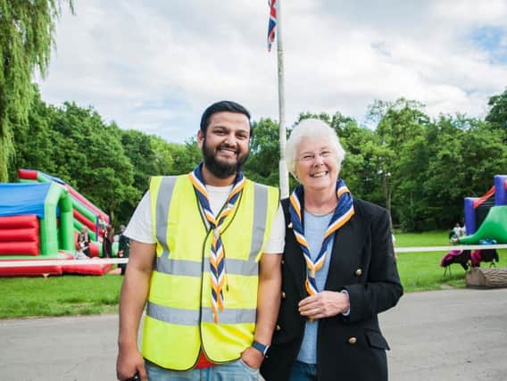 Syed Miah and Doncaster mayor Ros Jones at the Iftar Under the Stars, Doncaster