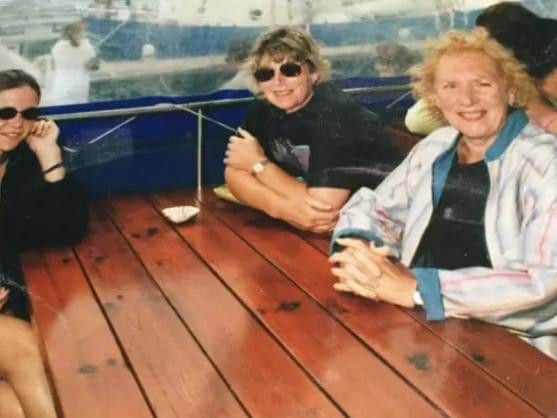 Georgina, Anne and Nancy on a family holiday.