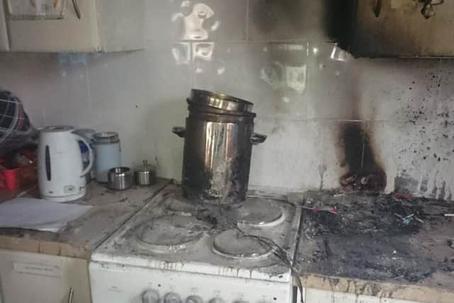 Fire damage in the kitchen of the pre-school in Epworth.