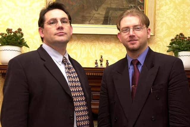 Aidan Rave with Martin Winter (left) in 2002.