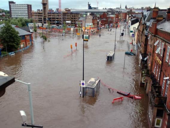 Flooding at the Wicker in 2007