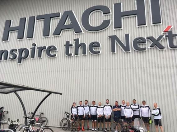 The team who cycled from Newton Aycliffe to Doncaster.