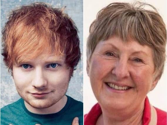 Ed Sheeran has declared his love for Doncaster Bake Off star Val Stones.