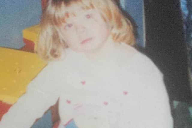 Cerys as a toddler.