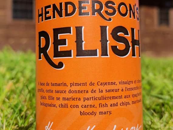 The French Henderson's Relish bottle.