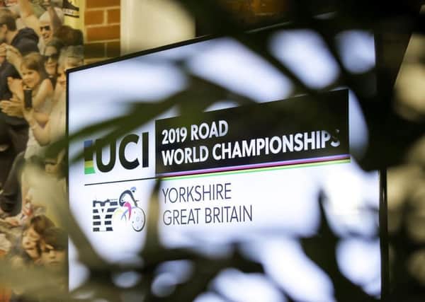 Picture by Allan McKenzie/SWpix.com - 02/07/16 - Cycling - Welcome to Yorkshire & British Cycling UCI 2019 Road World Championships Press Conference - Welcome to Yorkshire - Leeds, England - UCI 2019 Road World Champoionships, Yorkshire, branding.
